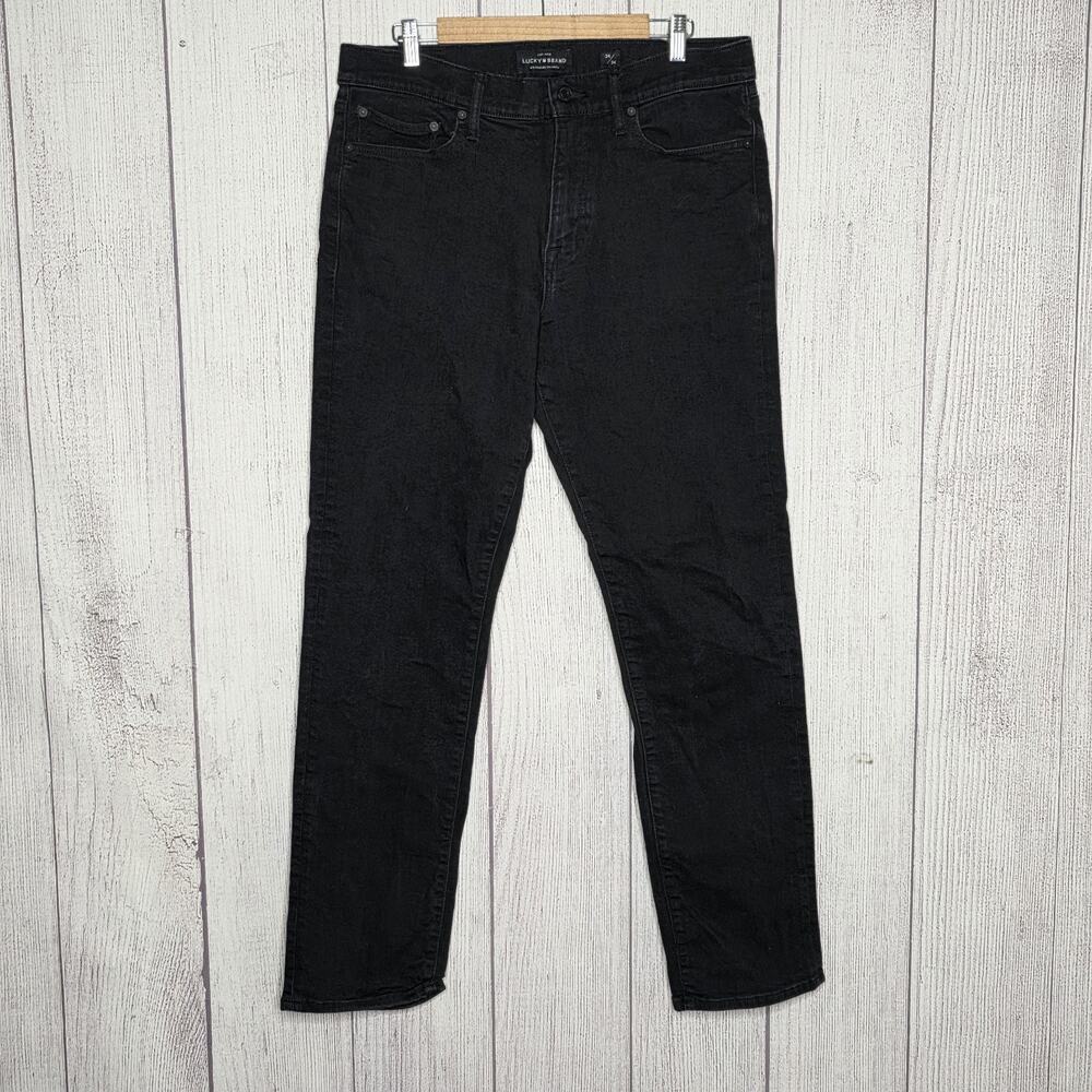Lucky Brand 410 Athletic Slim Jeans Black Stretch Denim 34x34